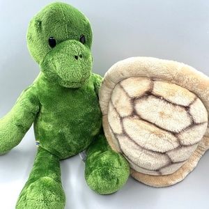 Build-A-Bear 16" Plush Stuffed TREKKIN TURTLE w/ Removable Shell Zipper BACKPACK